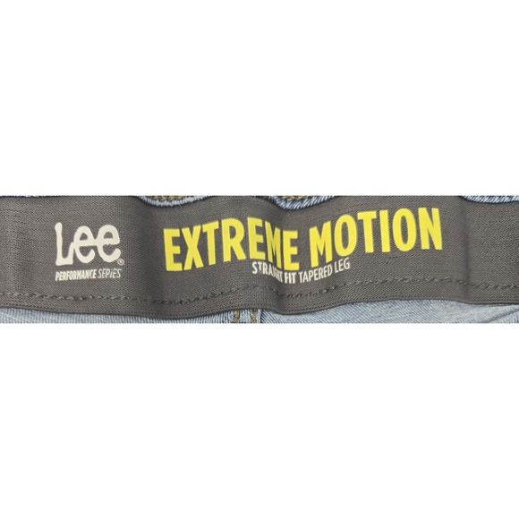 Lee Extreme Motion Jeans‎ Men's 38x27 Straight Fit Tapered Leg Stretch Med Wash - Picture 3 of 6